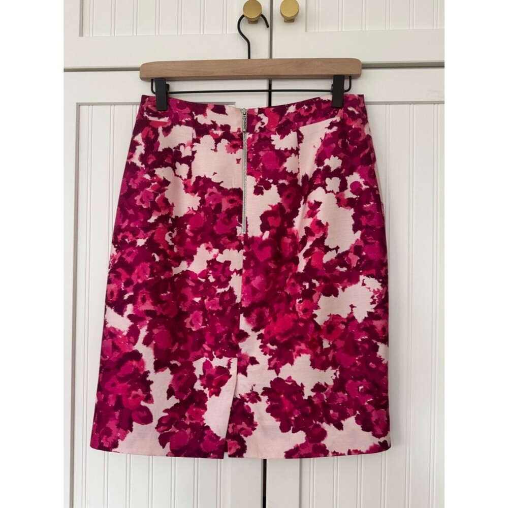 kate spade Pink Magenta Floral Pencil Skirt - Size 4 - Picture 3 of 5